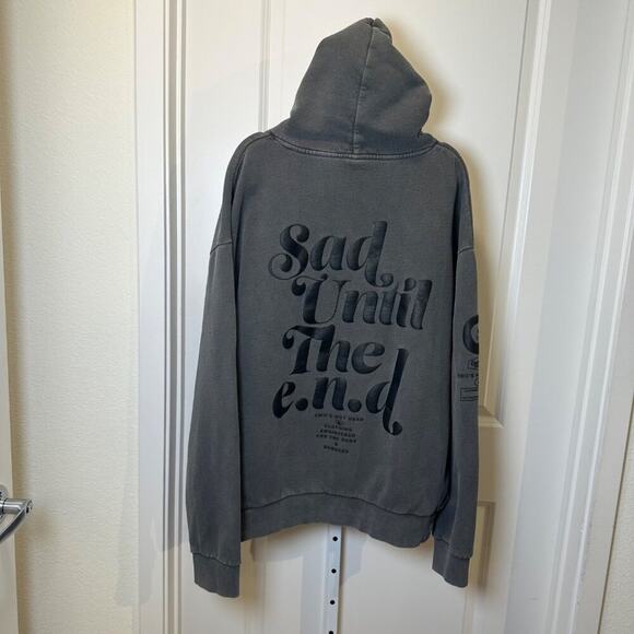 Independent Trading Co Emos Not Dead Hoodie XL Gray Sad Until The End Streetwear - Picture 2 of 8
